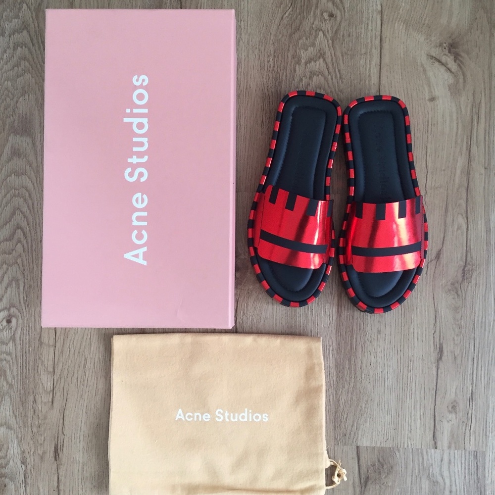 NEW with box Org.$455 Acne Studios wilma slides size 36